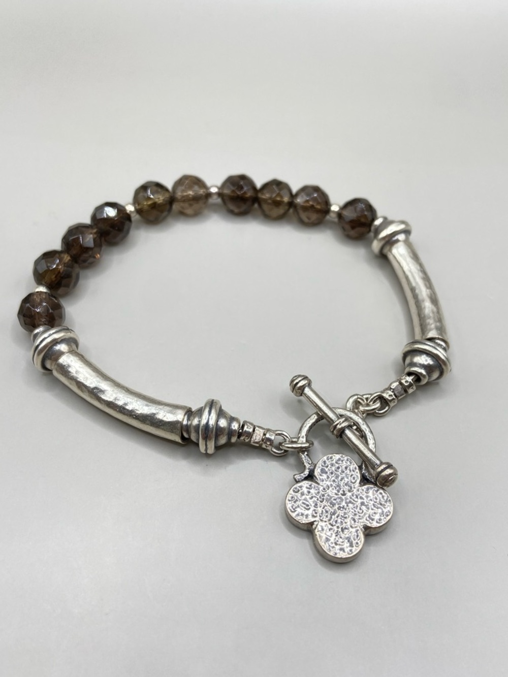 Silpada Sterling Silver Smoky Topaz Bracelet